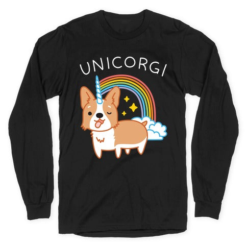Unicorgi Corgi Unicorn Longsleeve Tee