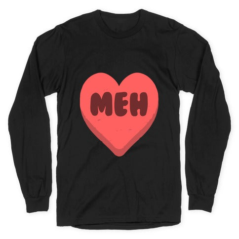 Valentine's Day Heart Meh Longsleeve Tee