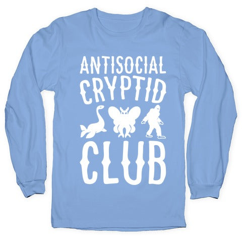 Antisocial Cryptid Club White Print Longsleeve Tee