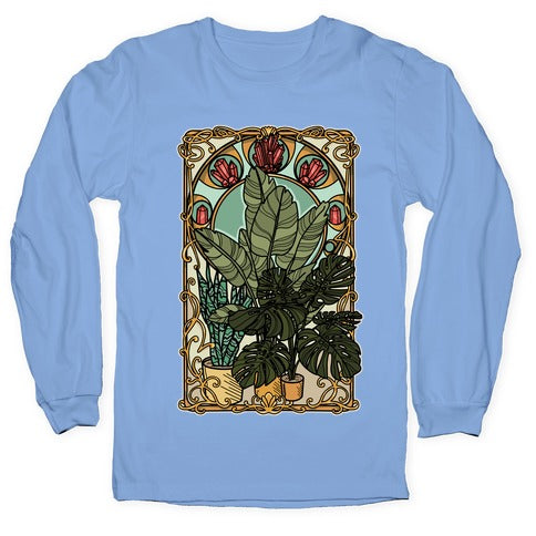 Art Nouveau House Plants Longsleeve Tee