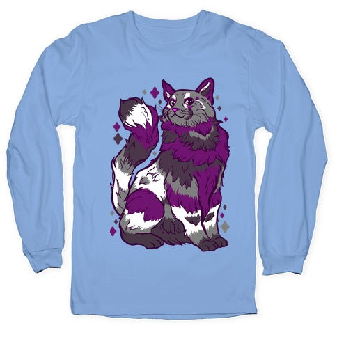 Asexual Pride Cat Longsleeve Tee