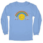 Barely Holding It Together Rainbow Smiley Longsleeve Tee