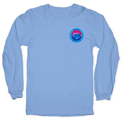 Bisexual Book Club Patch Version 2 White Print Longsleeve Tee
