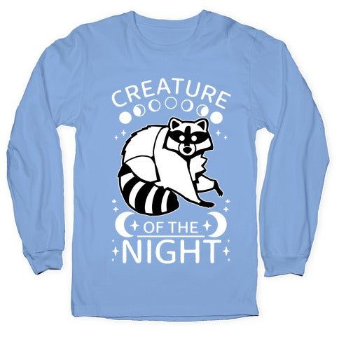 Creature Of The Night Raccoon Longsleeve Tee