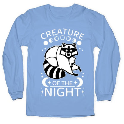 Creature Of The Night Raccoon Longsleeve Tee