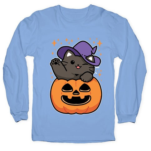 Cute Halloween Cat Longsleeve Tee