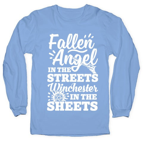 Fallen Angel In The Streets Winchester In The Sheets Longsleeve Tee