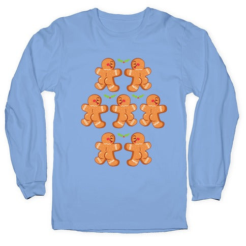 Gingerbread Butts Pattern Longsleeve Tee