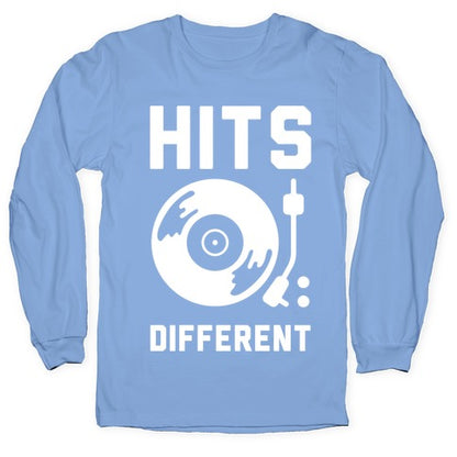 Hits Different Vinyl Record Longsleeve Tee