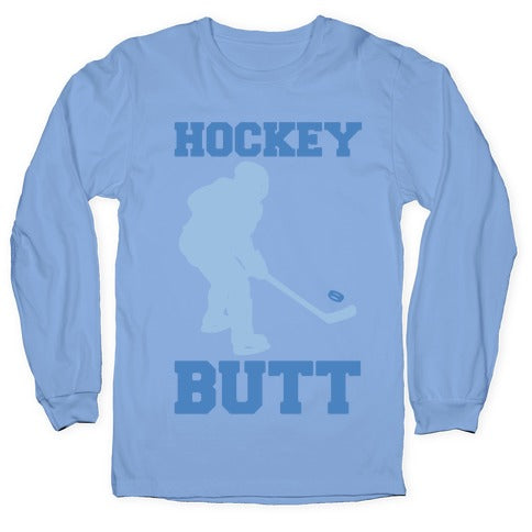 Hockey Butt White Print Longsleeve Tee