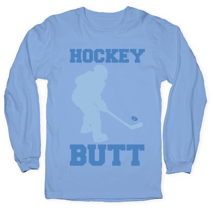Hockey Butt White Print Longsleeve Tee