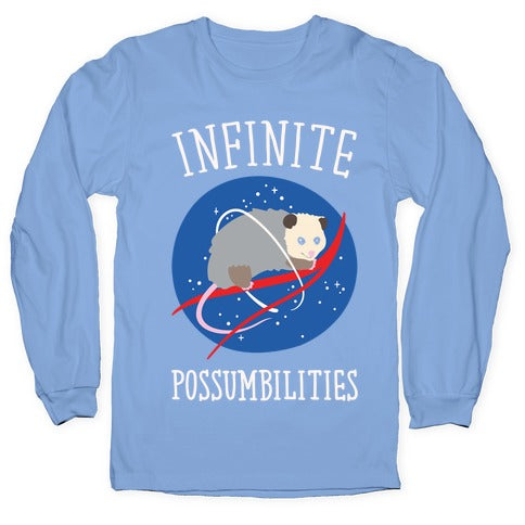 Infinite Possumbilities Parody White Print Longsleeve Tee