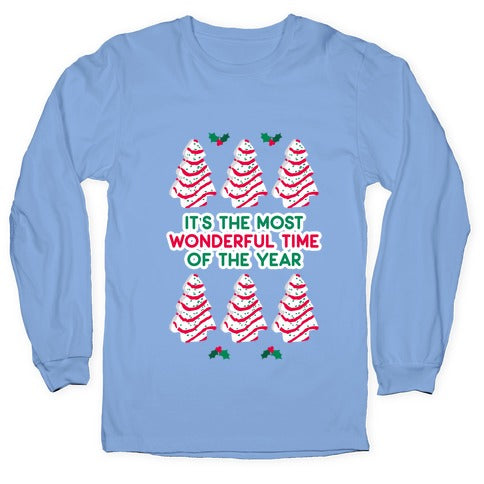 It's the Most Wonderful Time of the Year (Holiday Tree Cake Time) Longsleeve Tee