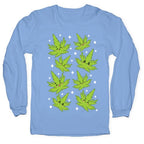 Kawaii Weed Leaves Longsleeve Tee