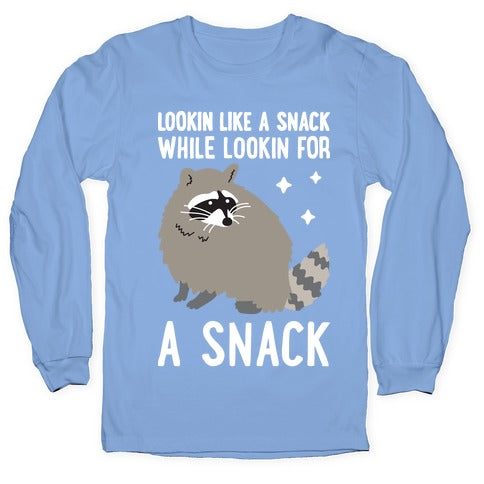Lookin For A Snack Raccoon Longsleeve Tee
