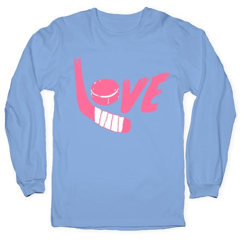 Love Hockey (Pink Letters)  Longsleeve Tee