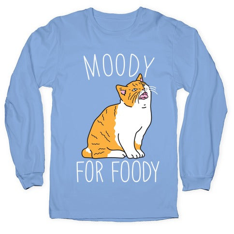 Moody For Foody Cat Longsleeve Tee