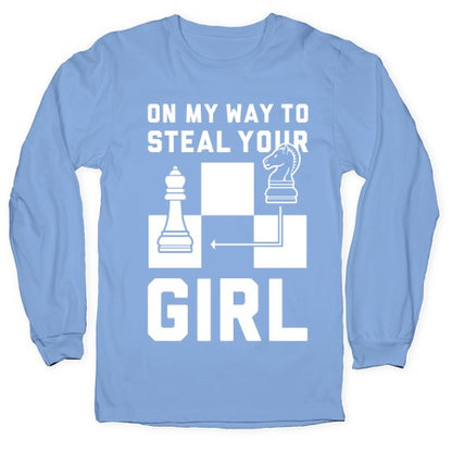 On My Way To Steal Your Girl Chess Longsleeve Tee