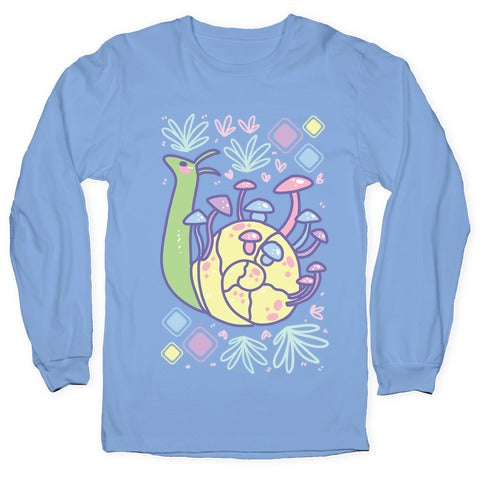 Pastel Mushroom Snail Longsleeve Tee