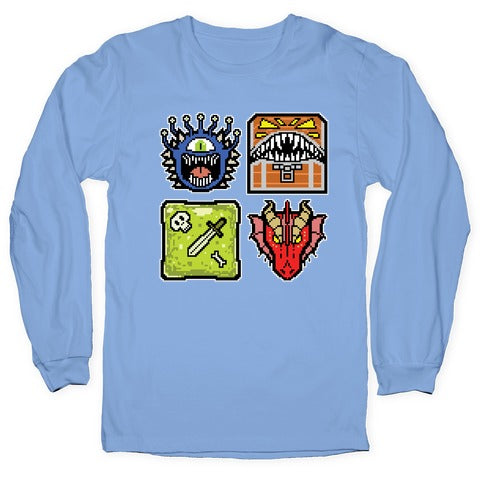 Pixel DnD Monsters Longsleeve Tee