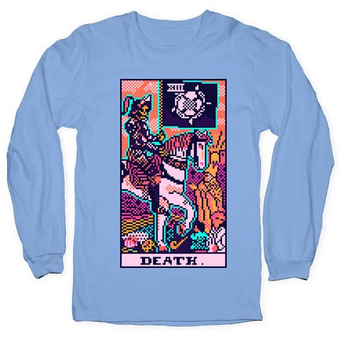 Pixelated Death Tarot Card Longsleeve Tee