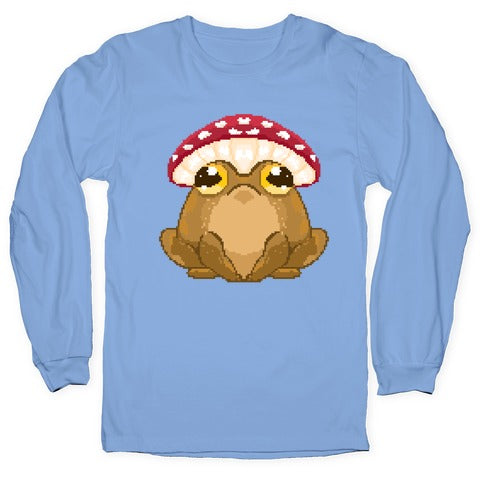 Pixelated Toad in Mushroom Hat Longsleeve Tee
