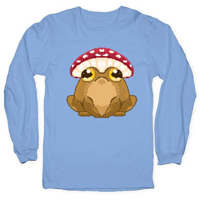Pixelated Toad in Mushroom Hat Longsleeve Tee