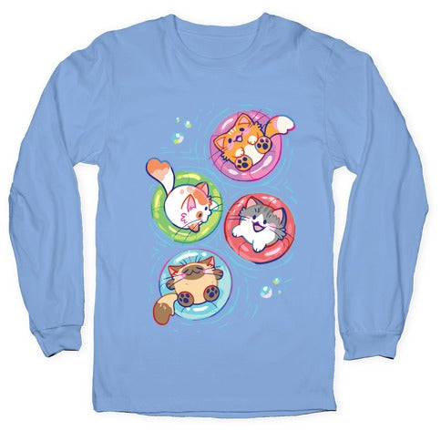 Pool Party Cats Longsleeve Tee