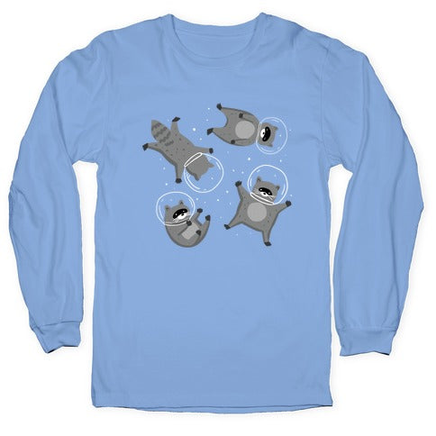 Raccoons In Space Longsleeve Tee