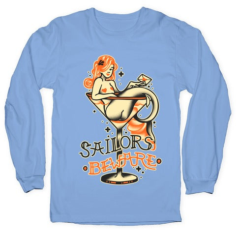 Sailors Beware Classic Tattoo Longsleeve Tee