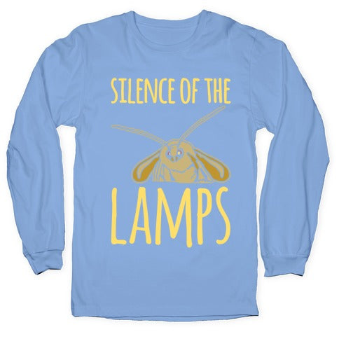 Silence of The Lamps Moth Parody White Print Longsleeve Tee