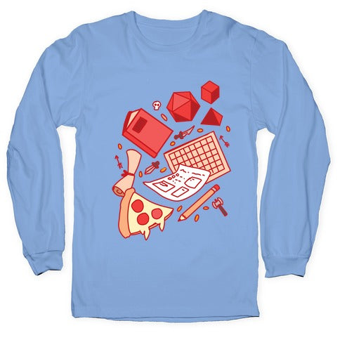 Tabletop RPG pattern Longsleeve Tee
