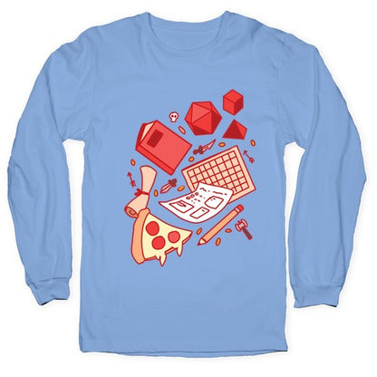 Tabletop RPG pattern Longsleeve Tee