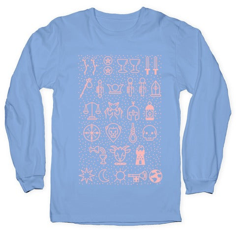 Tarot Card Icons Longsleeve Tee