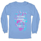 Techno Pagan Glitch Art Longsleeve Tee