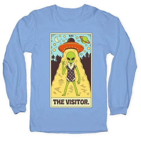 The Visitor Alien Tarot Card Longsleeve Tee