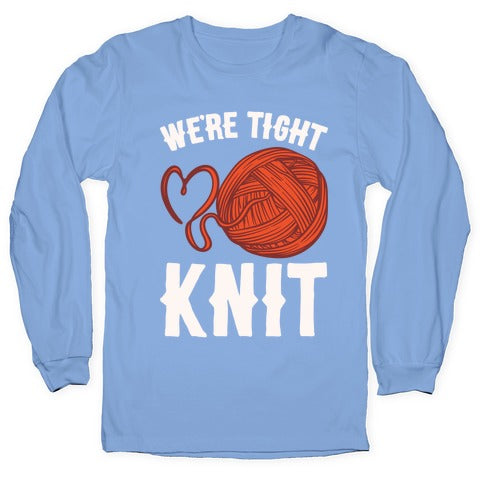 We're Tight Knit (Red Yarn) Pairs Shirt White Print Longsleeve Tee
