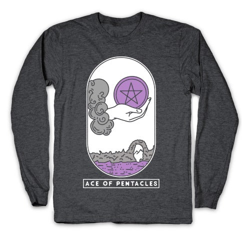 Ace of Pentacles Asexual Pride Longsleeve Tee