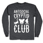 Antisocial Cryptid Club White Print Longsleeve Tee