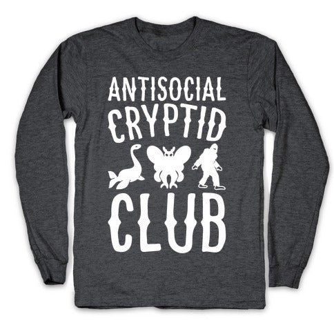 Antisocial Cryptid Club White Print Longsleeve Tee