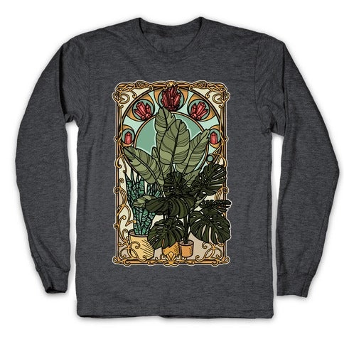 Art Nouveau House Plants Longsleeve Tee