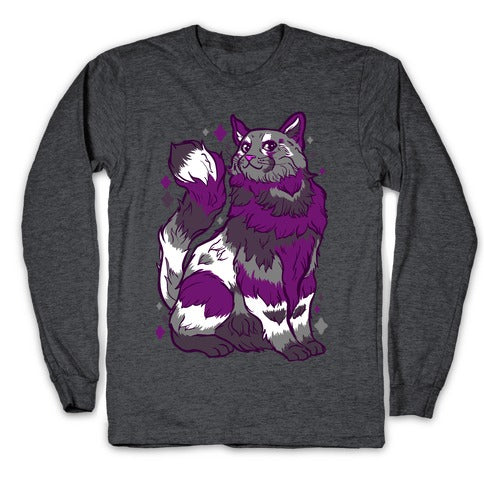 Asexual Pride Cat Longsleeve Tee