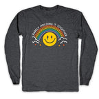 Barely Holding It Together Rainbow Smiley Longsleeve Tee