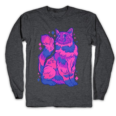 Bisexual Pride Cat Longsleeve Tee