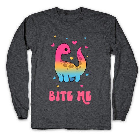 Bite Me Dinosaur Longsleeve Tee