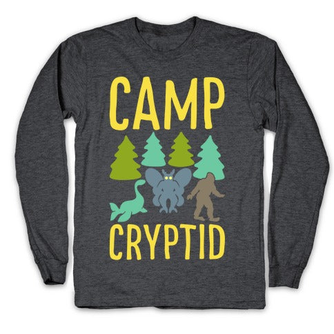 Camp Cryptid White Print Longsleeve Tee