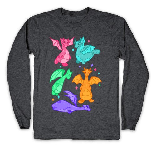 Colorful Dragons Longsleeve Tee