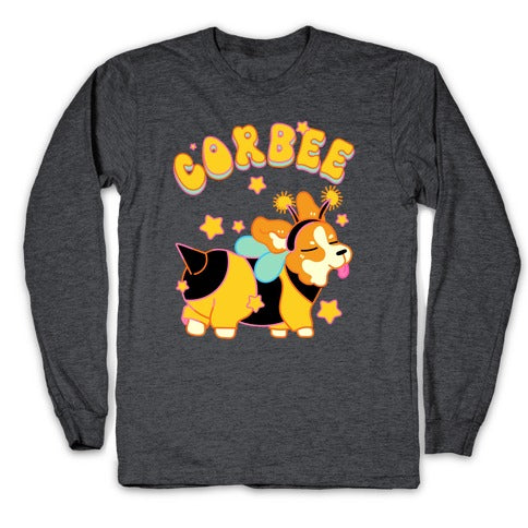 Corbee Corgi in a Bee Costume Longsleeve Tee