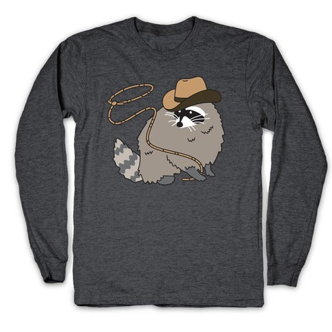 Cowboy Raccoon Lasso Longsleeve Tee