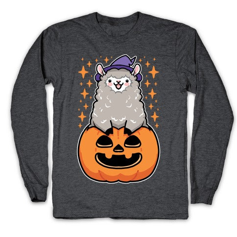 Cute Halloween Alpaca Longsleeve Tee